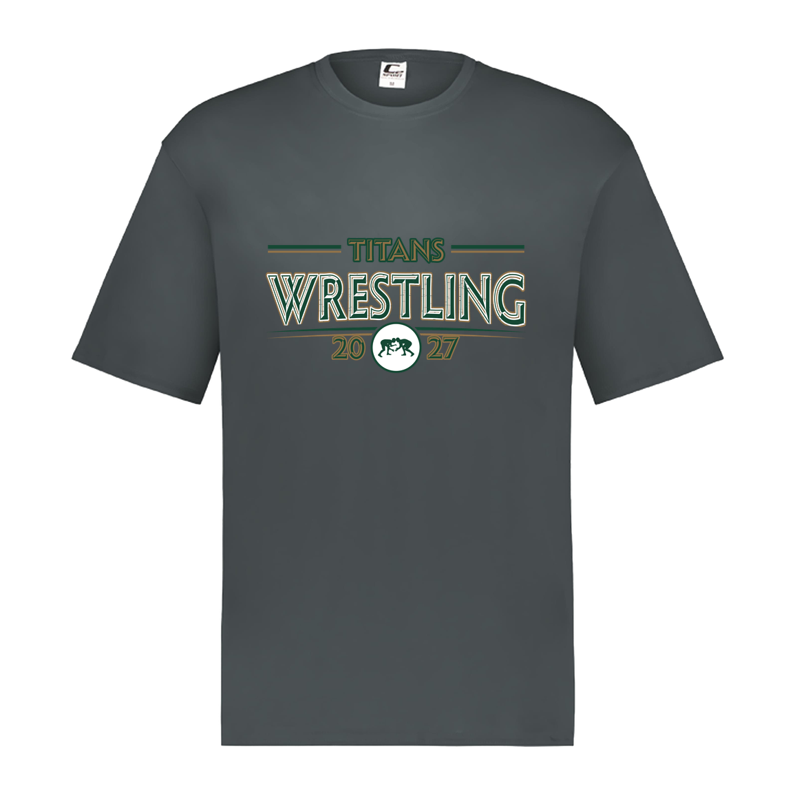 tc-titans-retro-takedown-c2-mens-performance-short-sleeve-tee — Graphite — Front — source sha256 80be1c7e9faf0e955cb8dbc87db72c74aad085304e09001fdcc8549f97ef7f6c — Color position 2