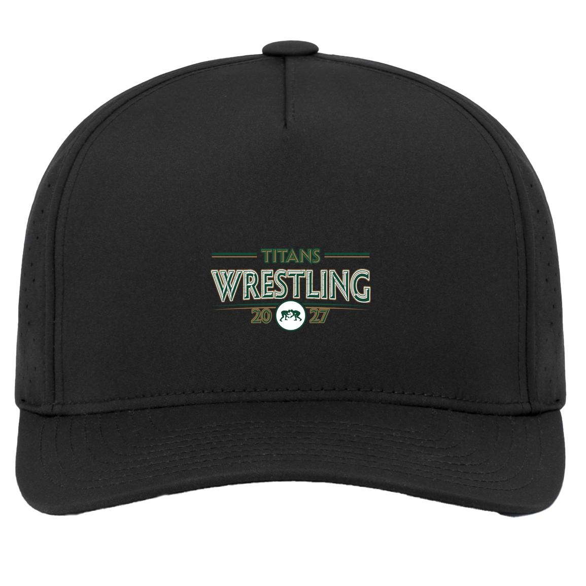 tc-titans-retro-takedown-pacific-headwear-weekender-perforated-snapback-cap — Black — Front — source sha256 835910283bb07fd7c3fd4136fe12a89a7d65530298e61de524d618e777c767d0 — Color position 2