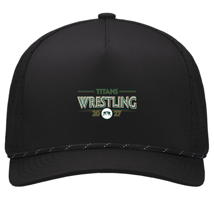 tc-titans-retro-takedown-pacific-headwear-weekender-perforated-snapback-cap — Black/Black — Front — source sha256 aec4bda52d8f99751e35199b67b2098ad93a3d56a9c947b3da7506da0af15bc9 — Color position 1