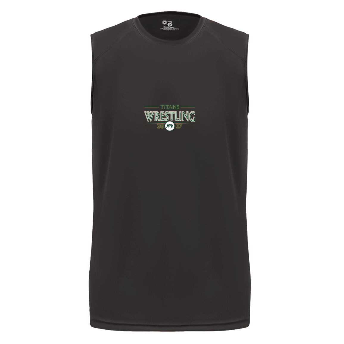tc-titans-retro-takedown-badger-b-core-sleeveless-performance-tee — Black — Front — source sha256 b48ce5fb73b6b9b16e0be4fa909fd56ff657c3d2f8976c10da915ec9b6726d79 — Color position 1