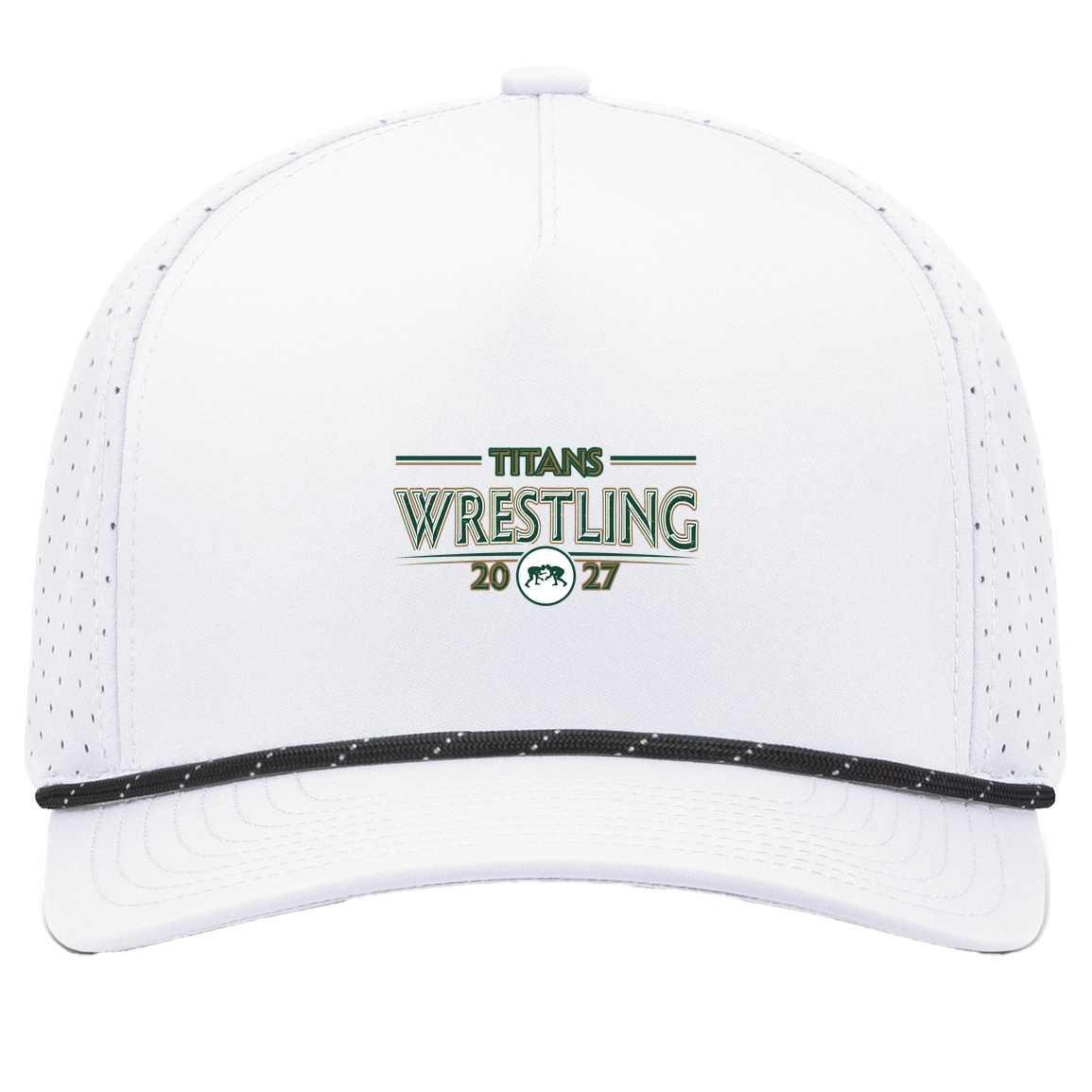 tc-titans-retro-takedown-pacific-headwear-weekender-perforated-snapback-cap — White/Black — Front — source sha256 bb81eb2bfa2cc355803b639b30f4e210c486563c84e406bf2be4dbc71ac24615 — Color position 7