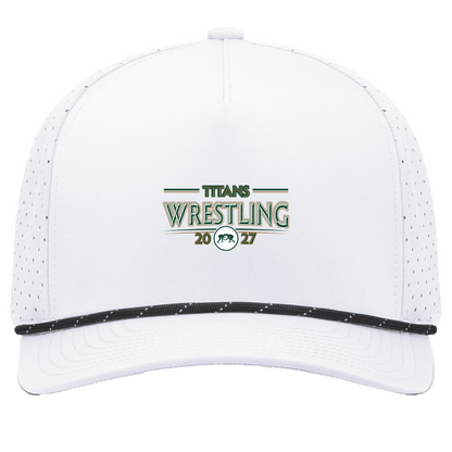 tc-titans-retro-takedown-pacific-headwear-weekender-perforated-snapback-cap — White/Black — Front — source sha256 bb81eb2bfa2cc355803b639b30f4e210c486563c84e406bf2be4dbc71ac24615 — Color position 7