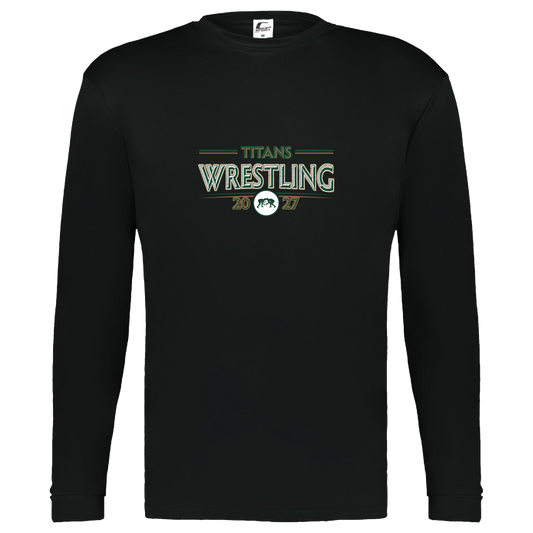 tc-titans-retro-takedown-c2-kids-performance-long-sleeve-tee — Black — Front — source sha256 f6de8a000cda66cf8c656dd493664e20682c66f830fb2aaa05c27d1ef9362f99 — Color position 1