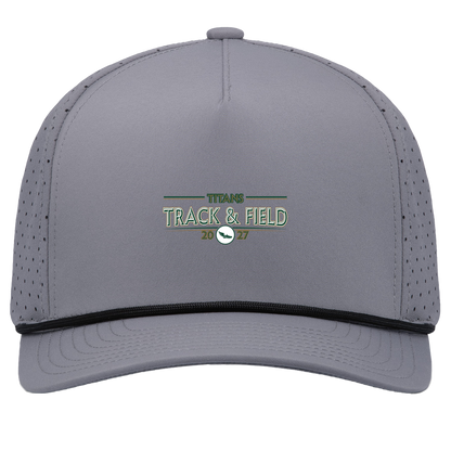 tc-titans-retro-winged-foot-pacific-headwear-weekender-perforated-snapback-cap — Graphite/Black — Front — source sha256 120bb99f3327d1972053bab4d549e761b59183cc6a4a4dd85d678a8561113163 — Color position 3