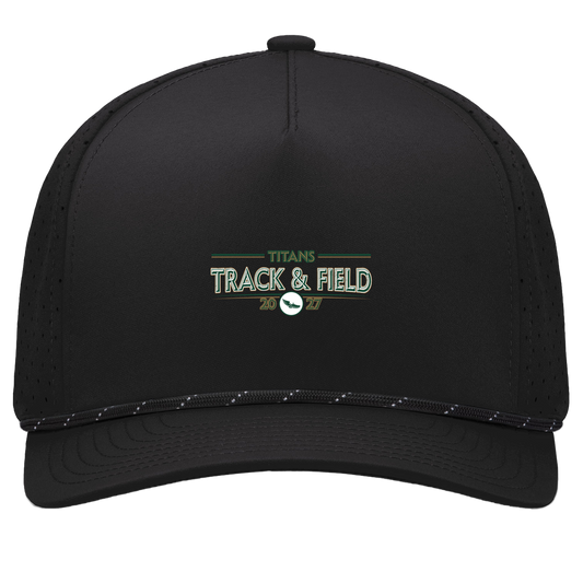 tc-titans-retro-winged-foot-pacific-headwear-weekender-perforated-snapback-cap — Black/Black — Front — source sha256 14aaea83790eb409e97e262ae45dff2138e74ecd707d4f42cdcc4ee7f4d7ac2d — Color position 1