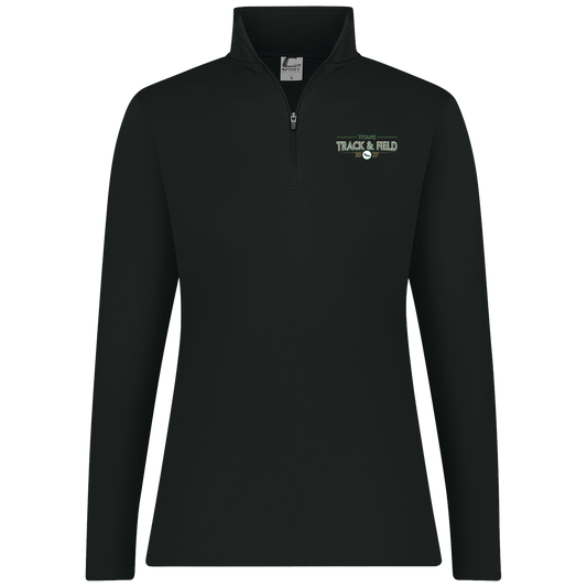tc-titans-retro-winged-foot-c2-womens-1-4-zip-pullover — Black — Front — source sha256 18881790c3db7c2cfe1c9fcf18a88d8d4f2334a50bba591e920c3ec74d85d1ec — Color position 1