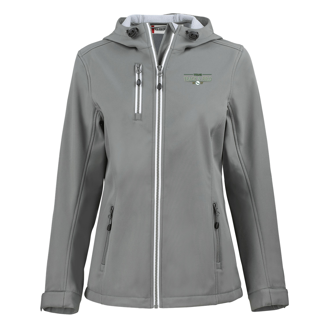 tc-titans-retro-winged-foot-clique-womens-eco-stretch-softshell-jacket — Slate — Front — source sha256 3d0ab5b4c451cac88252ea7081906bb9860cd9bd1420601a6581e64dce1e1008 — Color position 2