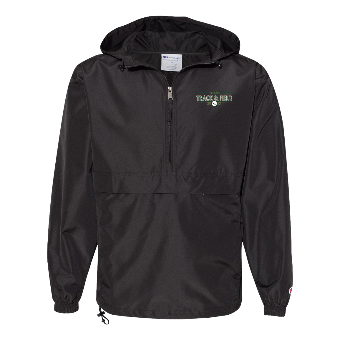 tc-titans-retro-winged-foot-champion-unisex-packable-anorak-jacket — Black — Front — source sha256 5034e757f8e2a498c7e34f61eaa18d857abd743e5ae877841a6ea5a719e40100 — Color position 1