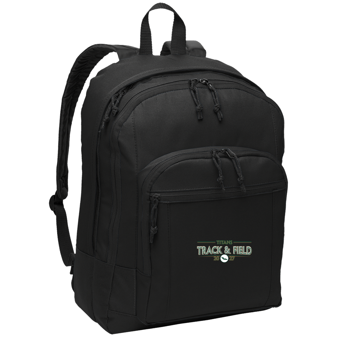 tc-titans-retro-winged-foot-port-authority-basic-backpack — Black — Front — source sha256 7272695d90d24e3c9087e5ddcc2f13cdb2dae8a04dbbdf154f38f87fc36a51ff — Color position 1