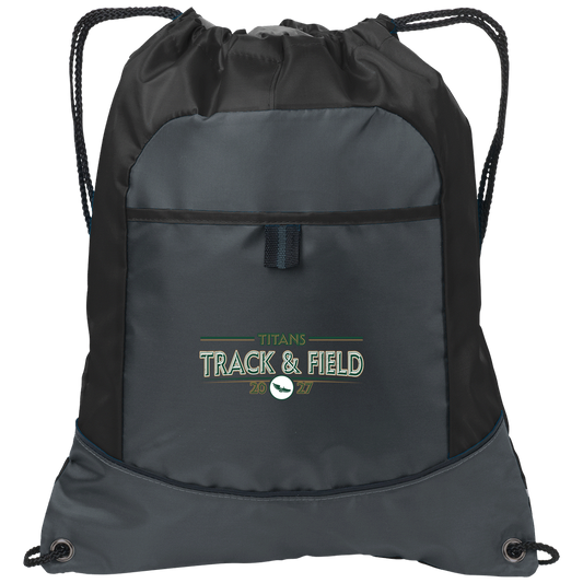 tc-titans-retro-winged-foot-port-authority-pocket-cinch-pack — Deep Smoke/Black — Front — source sha256 9017b47c234f80f1e2bd37cec059073ab9553de244b1664cb95d0df0d533aea7 — Color position 1