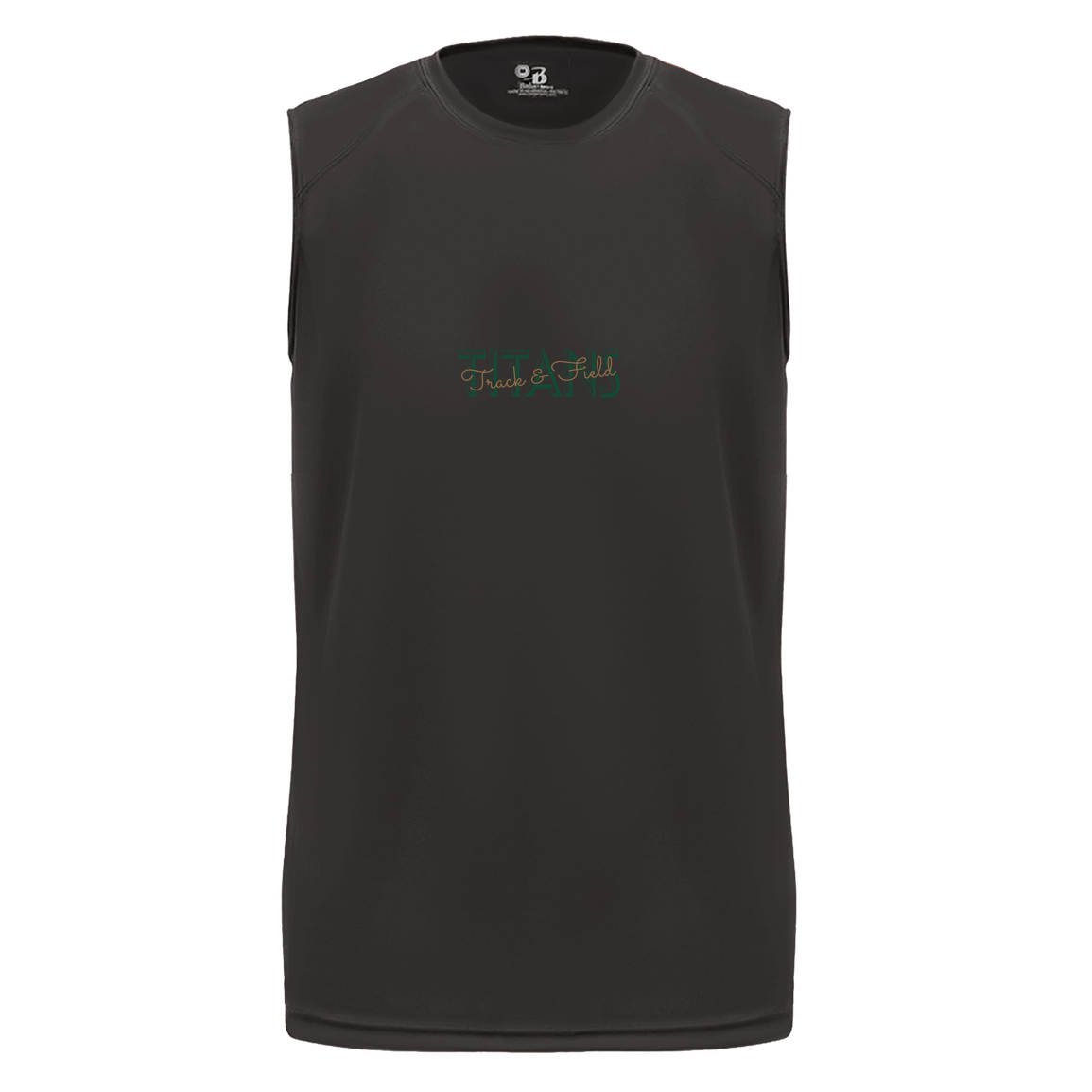 tc-titans-script-overlay-badger-b-core-sleeveless-performance-tee — Black — Front — source sha256 33ad412c085e433b0d3d4edcfdf027361bcf25477c4afe23da9ec57464edc4b5 — Color position 1