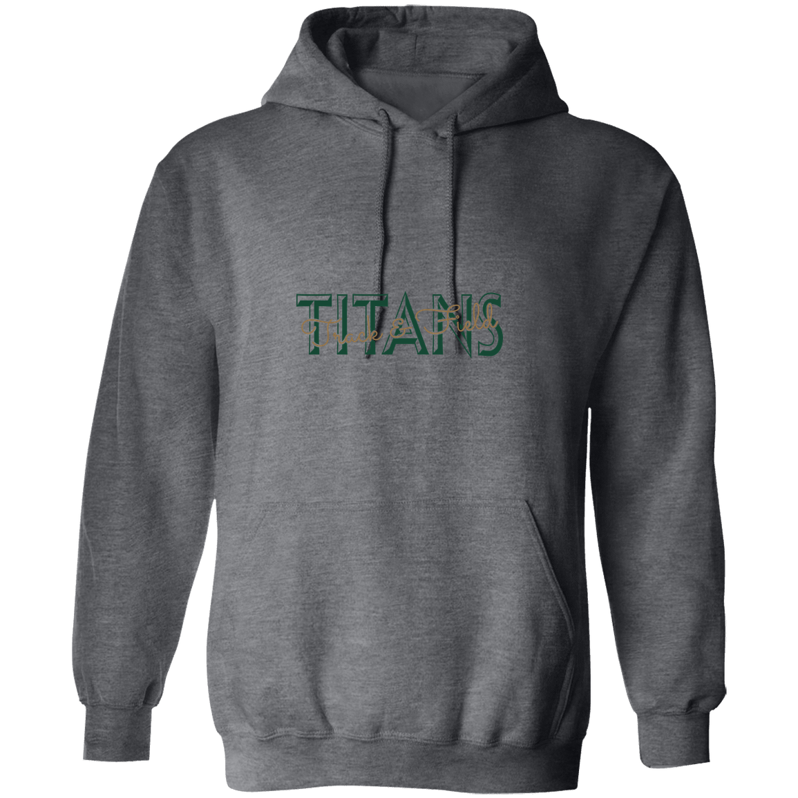 tc-titans-script-overlay-gildan-pullover-hoodie — Dark Heather — Front — source sha256 39de95d083653e9720ac829672c98b8c35fd09868cd2f77b823178560340ec13 — Color position 6