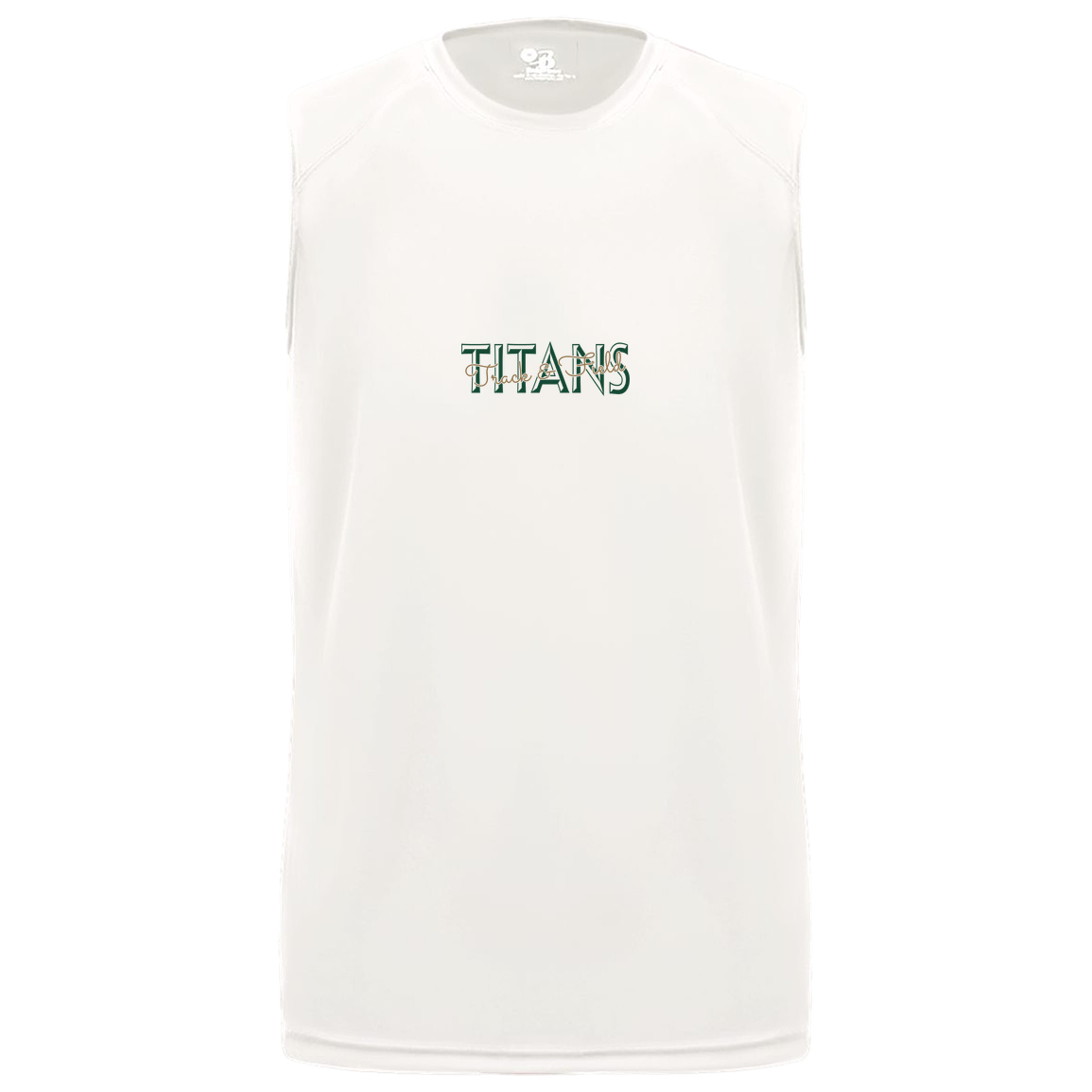tc-titans-script-overlay-badger-b-core-sleeveless-performance-tee — White — Front — source sha256 419182087ac181b083438652985d72909b97fb1b9fb0a53f6b3e32bf6d2ce1c3 — Color position 4