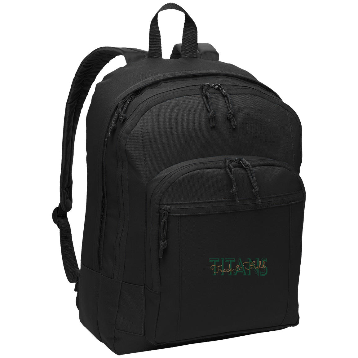 tc-titans-script-overlay-port-authority-basic-backpack — Black — Front — source sha256 6bfdcc2fcba71741b839afbe794b8e26a6c2ed0a5fdf3ee2863ad63f2046c880 — Color position 1