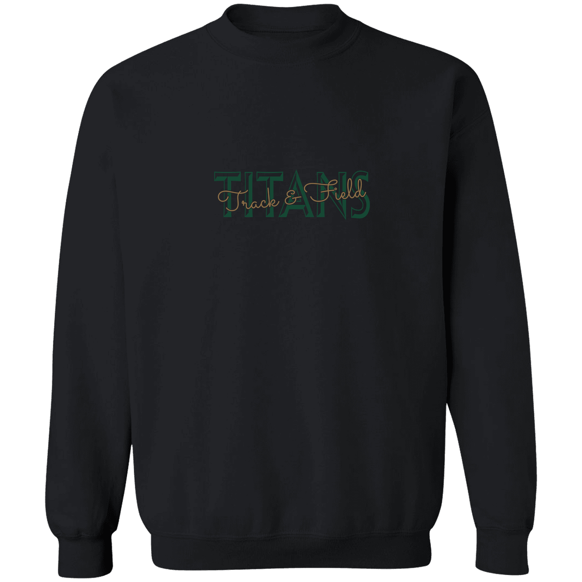 tc-titans-script-overlay-gildan-crewneck-pullover-sweatshirt — Black — Front — source sha256 98c1b3ed02cb73b0faf89781a6d6070235708c5afb5a804bc0b793dcbc2223ef — Color position 4