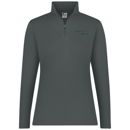tc-titans-script-overlay-c2-womens-1-4-zip-pullover — Graphite — Front — source sha256 9c522cd9479ec0c74f21766d27ace27c575b7d5181c44046c58fdd5804904d6e — Color position 4