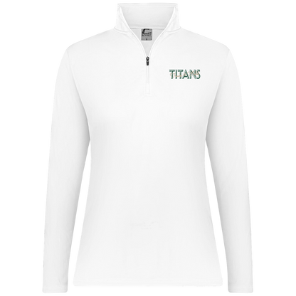 tc-titans-script-overlay-c2-womens-1-4-zip-pullover — White — Front — source sha256 b1a8aad747d9b0f70b73a83b2ac1b68eb4cc0f2194fd86f5895a59038a000cb0 — Color position 3