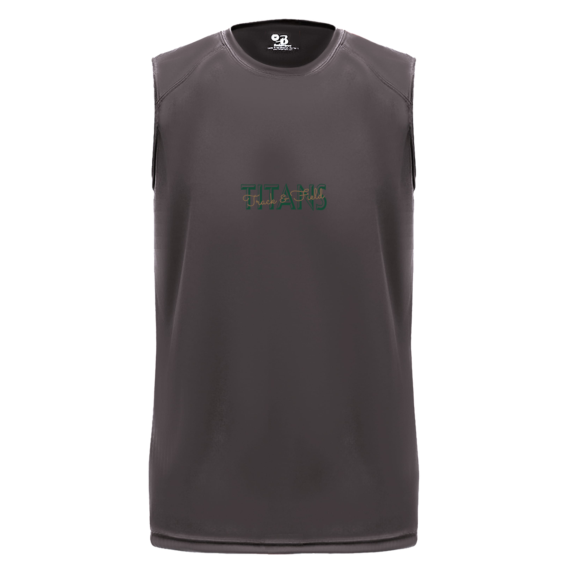 tc-titans-script-overlay-badger-b-core-sleeveless-performance-tee — Graphite — Front — source sha256 dd765db2549356b5175cba06c6be7e9d055dd1ff200f70770709a8a9b7ecce4f — Color position 2