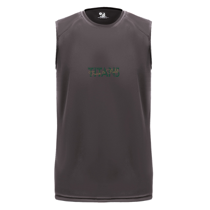 tc-titans-script-overlay-badger-b-core-sleeveless-performance-tee — Graphite — Front — source sha256 dd765db2549356b5175cba06c6be7e9d055dd1ff200f70770709a8a9b7ecce4f — Color position 2