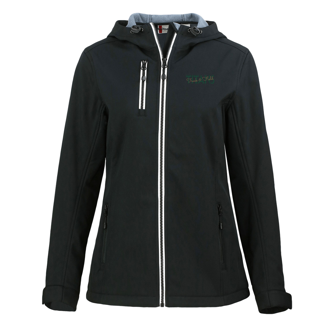 tc-titans-script-overlay-clique-womens-eco-stretch-softshell-jacket — Black — Front — source sha256 ded3f127920e28070f9d6af32dd87c4b3bdc6daeb254566f9c977ec0af07bc8f — Color position 1