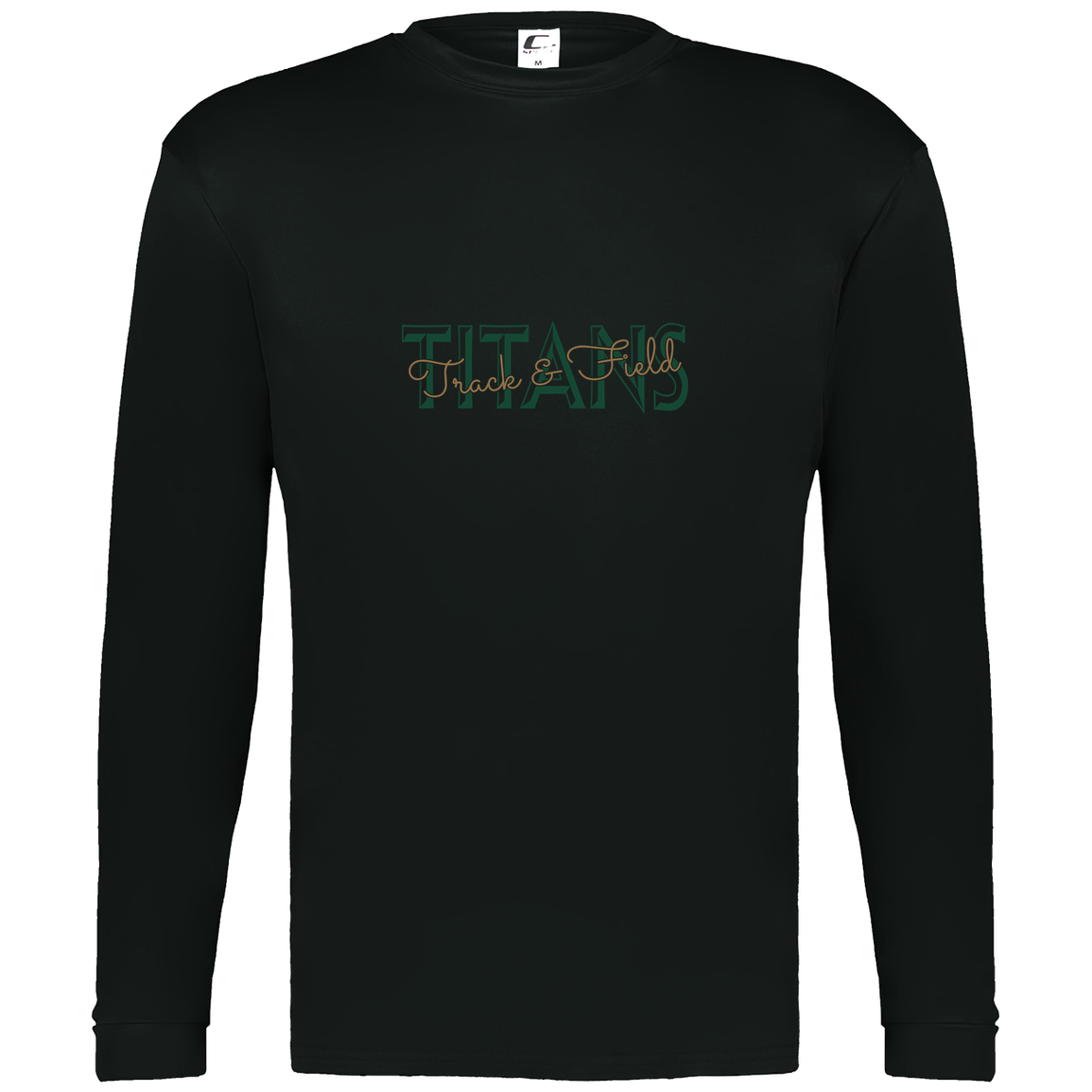 tc-titans-script-overlay-c2-mens-performance-long-sleeve-tee — Black — Front — source sha256 e049fafd0b32b91049a1df910cfdb0e087b534768e00bdb82779125b605425f9 — Color position 1