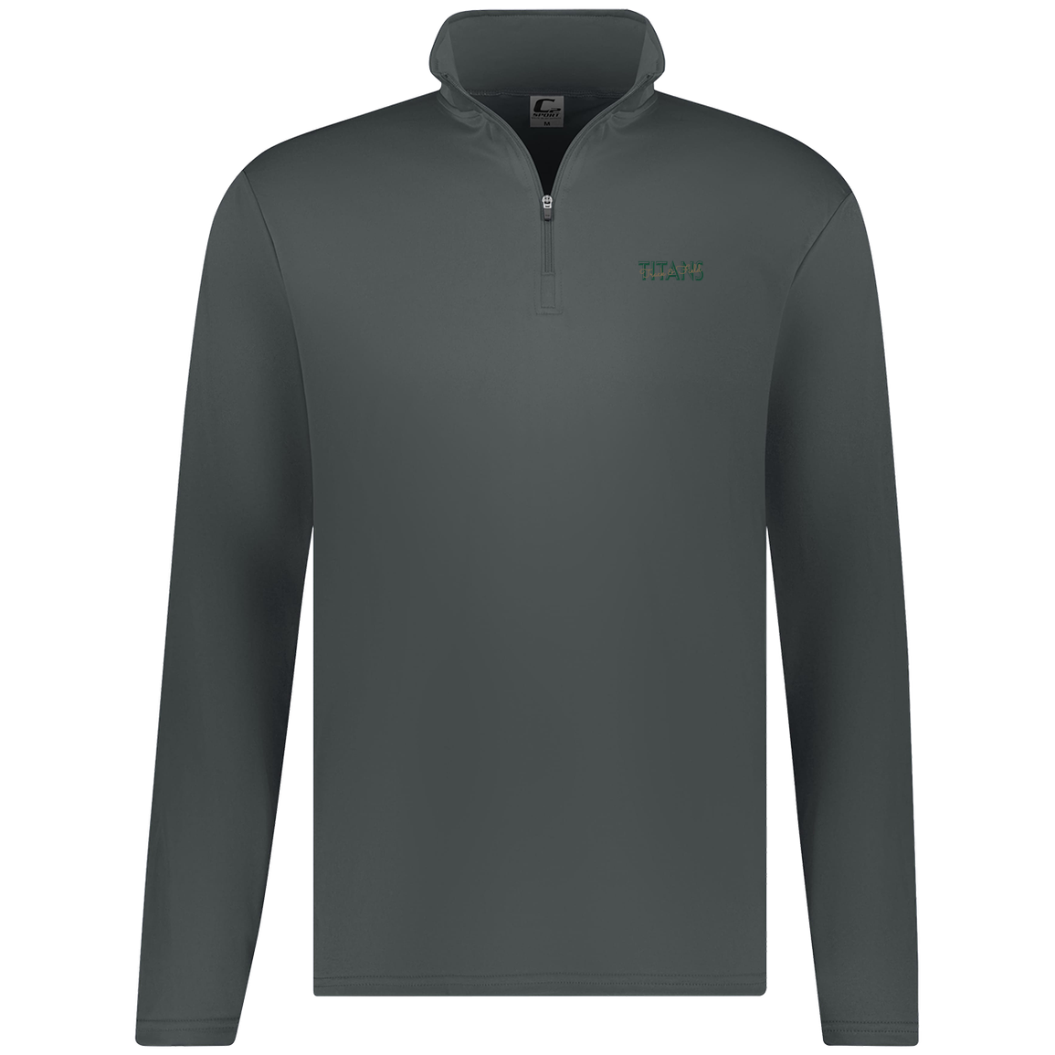tc-titans-script-overlay-c2-mens-1-4-zip-pullover — Graphite — Front — source sha256 e94d32ad3516e81475a7a5bf1dfaf4be2093d1deaf41fb734895e6fa76b94a6f — Color position 4