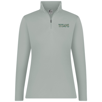 tc-titans-script-overlay-c2-womens-1-4-zip-pullover — Silver — Front — source sha256 ed6ff2232da7162cfbb252aaea2e2a22c1755238f658a60ec0b1c4627ea28f7f — Color position 2