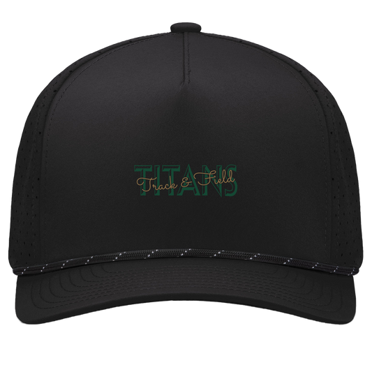 tc-titans-script-overlay-pacific-headwear-weekender-perforated-snapback-cap — Black/Black — Front — source sha256 f8c982fbaf1cdcd2a1a7585130f204610e5c9505ce710a8bed5cece3dbcb3661 — Color position 1