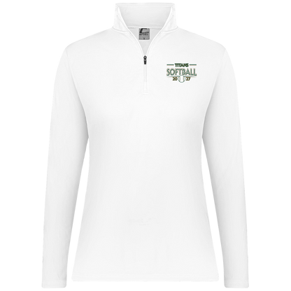 tc-titans-season-arc-c2-womens-1-4-zip-pullover — White — Front — source sha256 06c57cf4c2cace82f1013155e39241e98c5606e9bb2908880c02dfb9880230ca — Color position 3