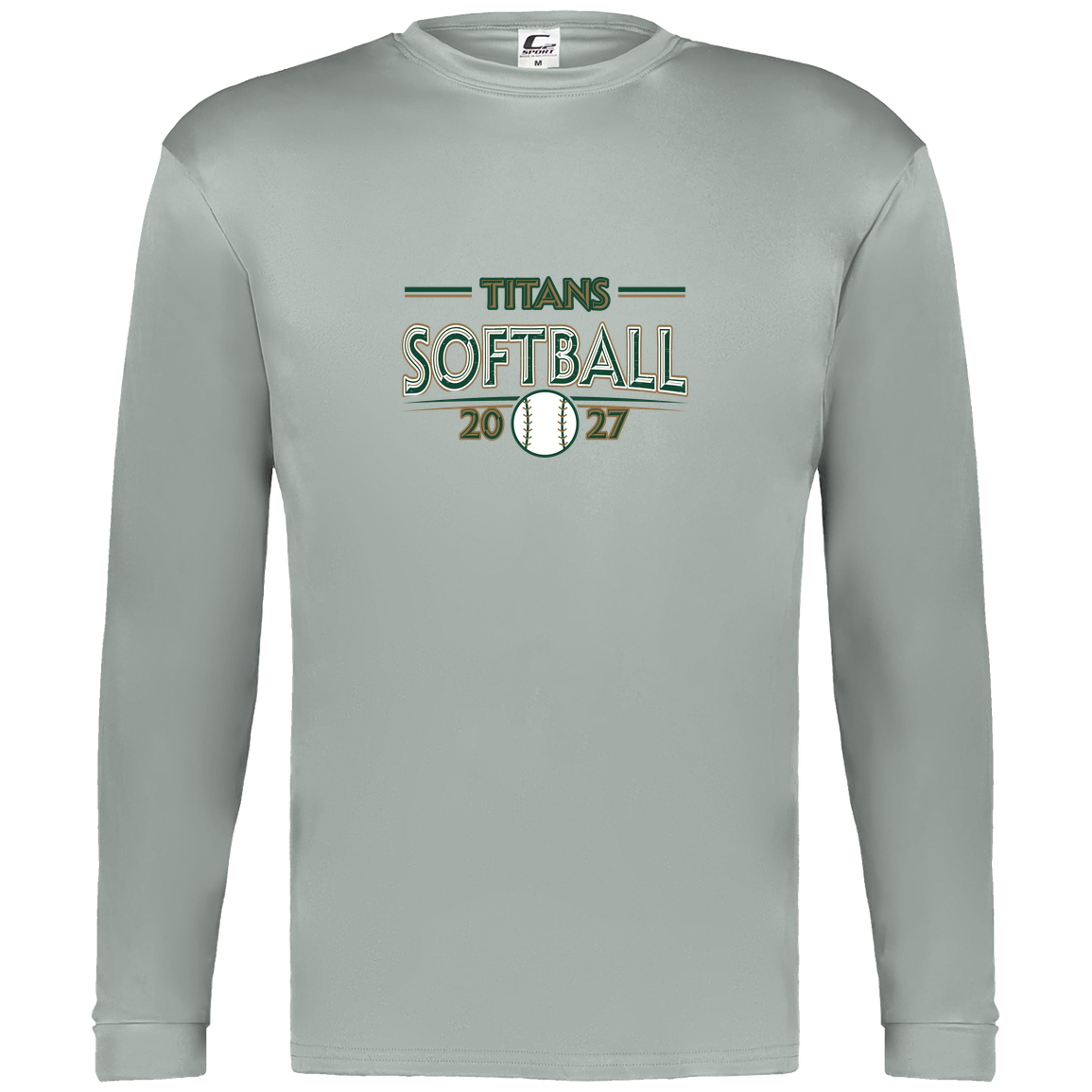 tc-titans-season-arc-c2-mens-performance-long-sleeve-tee — Silver — Front — source sha256 1472e1c73f16c4a284914db7778d5b5b584f94642b7ef47a8e174031bd720e46 — Color position 3