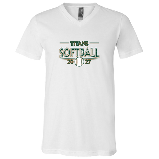 tc-titans-season-arc-bella-canvas-unisex-jersey-ss-v-neck-t-shirt — White — Front — source sha256 40925bb11deca3547c19f32a2b64d75e66090c0eaeaff98aaec0cf225d71d002 — Color position 1