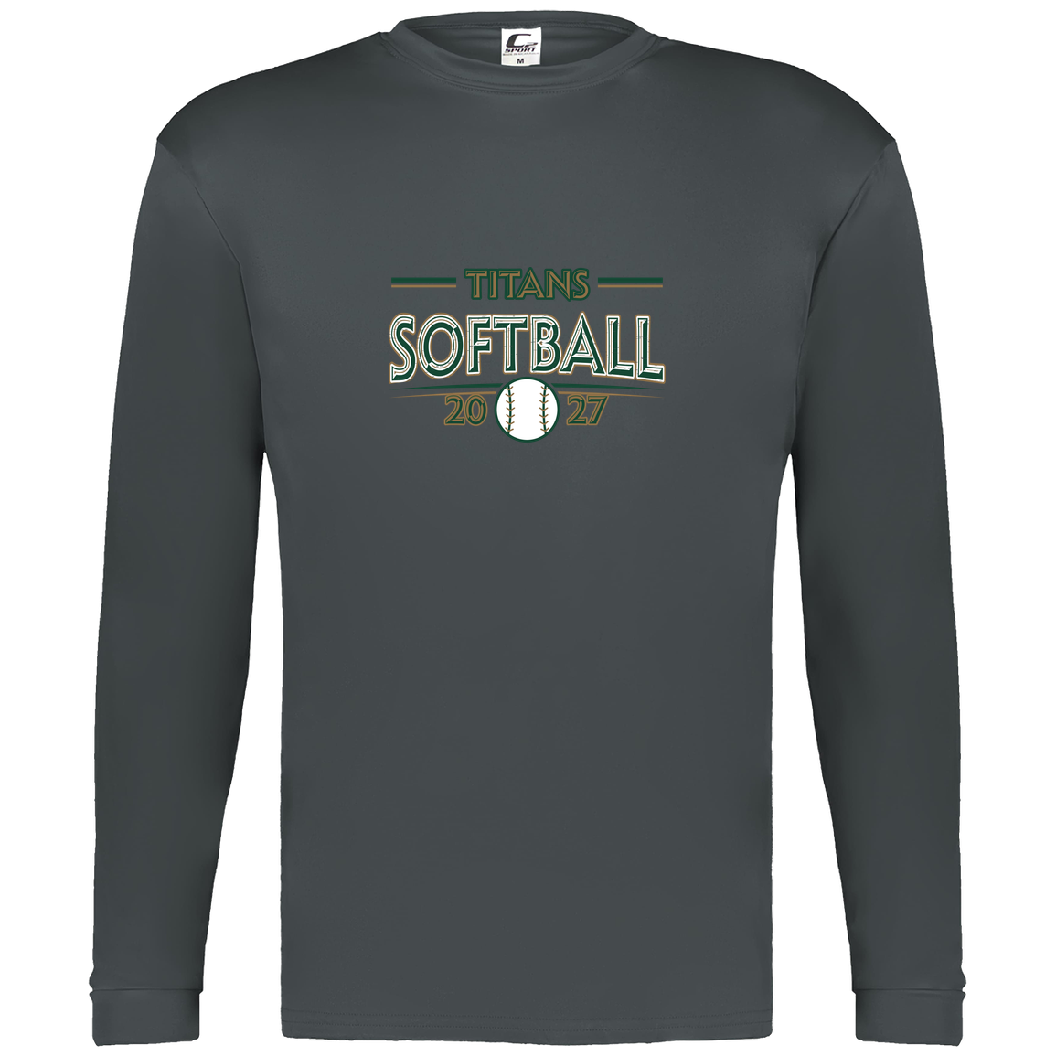 tc-titans-season-arc-c2-mens-performance-long-sleeve-tee — Graphite — Front — source sha256 618b1313fbcbad0edbd6ea0014d182a0a846bddc0f247f7ada92a7649e126925 — Color position 2