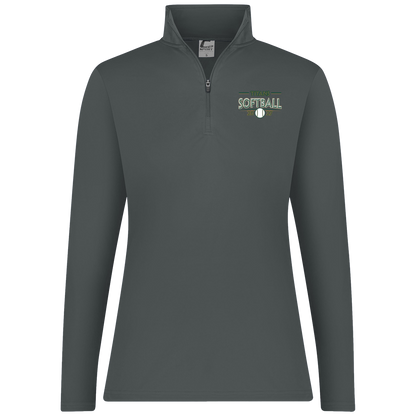 tc-titans-season-arc-c2-womens-1-4-zip-pullover — Graphite — Front — source sha256 72d60e56172657a959bc9742458670478a8e0a6f0e51d75fdcc2d3c398a7eda9 — Color position 4