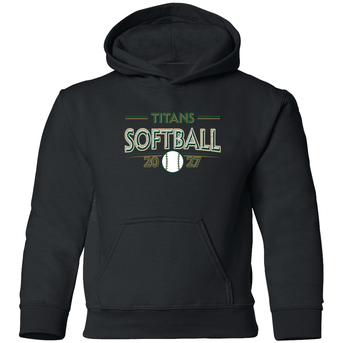 tc-titans-season-arc-gildan-youth-pullover-hoodie — Black — Front — source sha256 888278e6ab3b5038b83b8042e9f37e69cecadd18810b5212d3c1bfba51570862 — Color position 3