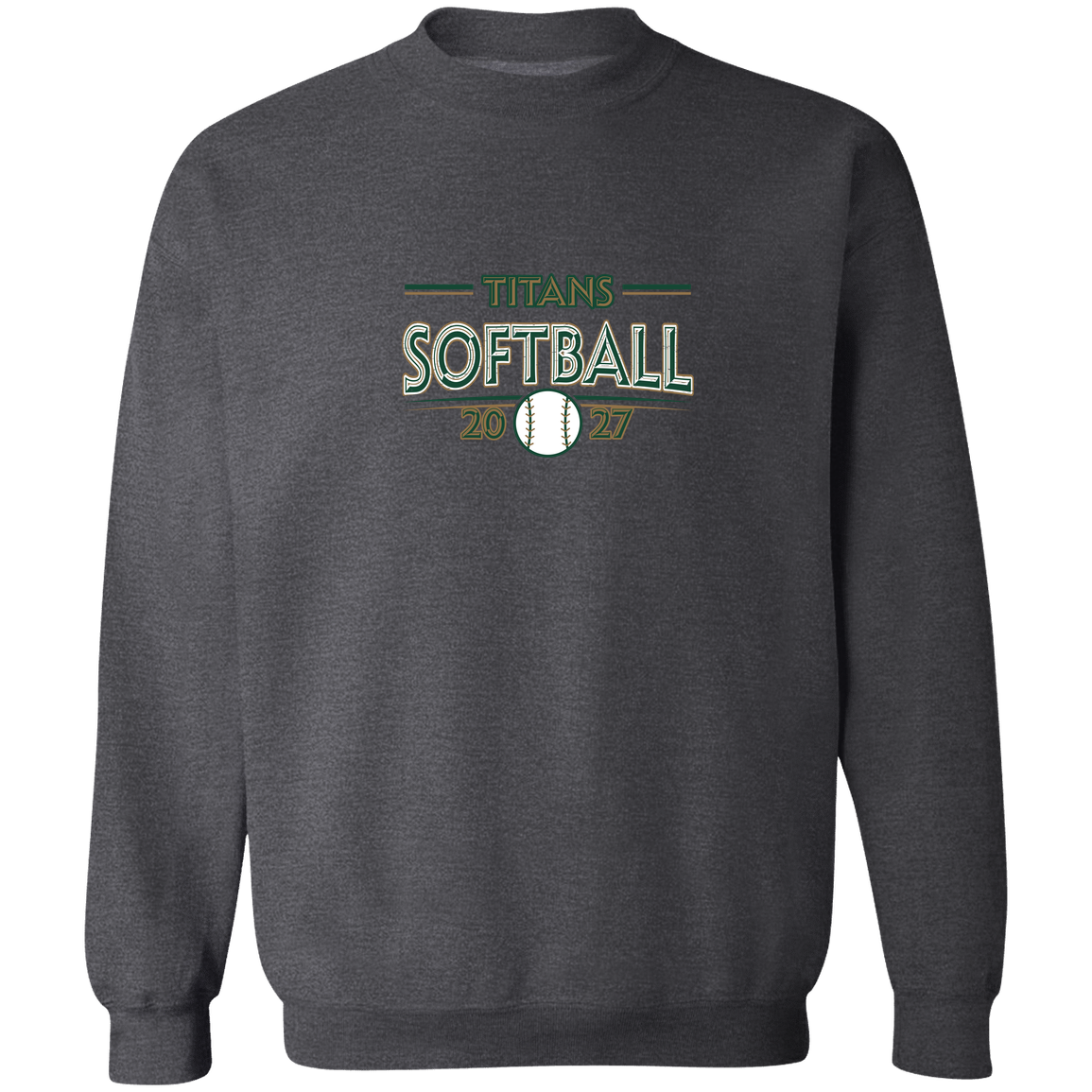 tc-titans-season-arc-gildan-crewneck-pullover-sweatshirt — Dark Heather — Front — source sha256 ff6adf44ac50e6b4c68667810b24eeb9aab655ac80851b8885f69915c175426a — Color position 6