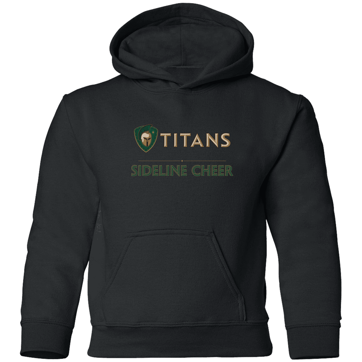 tc-titans-sideline-cheer-basic-gildan-youth-pullover-hoodie — Black — Front — source sha256 26ac7eacc48194cf2014d90f16186a4944186d6efd58665726e8f25d828921b9 — Color position 3
