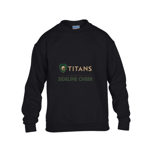 tc-titans-sideline-cheer-basic-gildan-kids-heavy-blend-fleece-crew — Black — Front — source sha256 322f57166dbf77c6da37b43aa0342907884d1b7f852f7356e2c999e72fbb553f — Color position 1