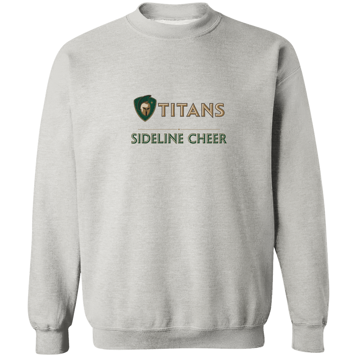 tc-titans-sideline-cheer-basic-gildan-crewneck-pullover-sweatshirt — Ash — Front — source sha256 76a5f51bfd6d6e2515cbf77e21e855a189c70130a3efa70e3cf60c75c35ae002 — Color position 2