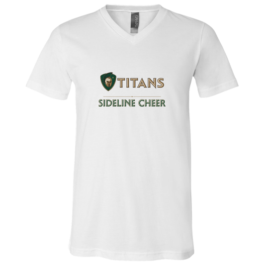 tc-titans-sideline-cheer-basic-bella-canvas-unisex-jersey-ss-v-neck-t-shirt — White — Front — source sha256 9b39ca59600ded83570003d01f2b785d4931e90de23717745d77e763d638c0ee — Color position 1