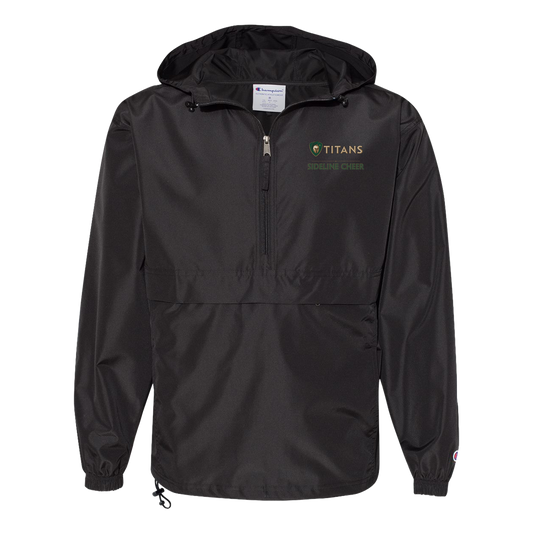 tc-titans-sideline-cheer-basic-champion-unisex-packable-anorak-jacket — Black — Front — source sha256 bc85e73ea2f09ba0145f985bfa9d3ed0404330d87d3c01e683c6f5127d3cc171 — Color position 1