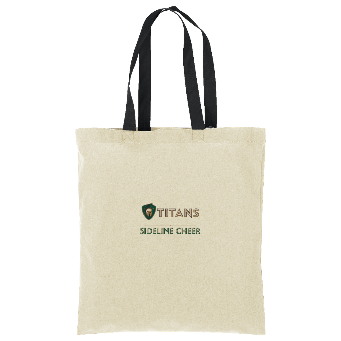 tc-titans-sideline-cheer-basic-port-authority-core-cotton-tote — Natural/Deep Black — Front — source sha256 cdb6864561d15a7cbe601ffccc715ab32c72d7db7fca414b2cb870944ea91ac7 — Color position 3