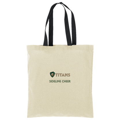 tc-titans-sideline-cheer-basic-port-authority-core-cotton-tote — Natural/Deep Black — Front — source sha256 cdb6864561d15a7cbe601ffccc715ab32c72d7db7fca414b2cb870944ea91ac7 — Color position 3