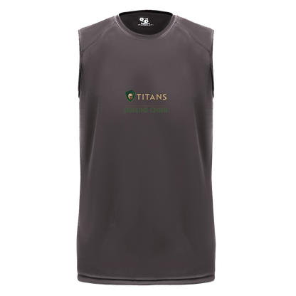 tc-titans-sideline-cheer-basic-badger-b-core-sleeveless-performance-tee — Graphite — Front — source sha256 ef1821552025c21e8e6796e2afa2f1b8374ce1066f96b0a5a82e0a4f0d34b711 — Color position 2
