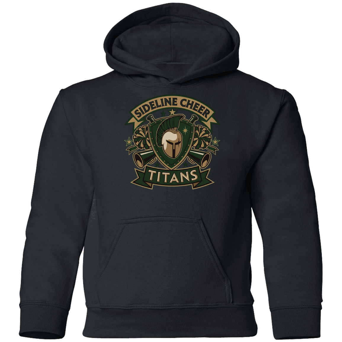 tc-titans-sideline-cheer-insignia-gildan-youth-pullover-hoodie — Black — Front — source sha256 137a432c04ad63e8b4daf4ca856bbb202be8c5d947d3993cc2dd018e719a733d — Color position 3
