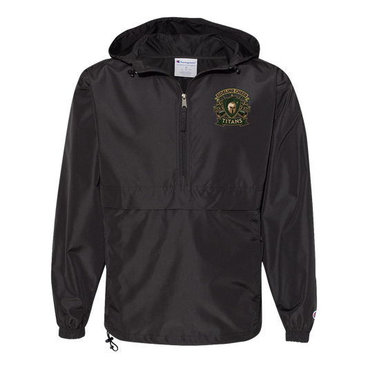 tc-titans-sideline-cheer-insignia-champion-unisex-packable-anorak-jacket — Black — Front — source sha256 4d3b4e4894190a3c11558448fefccb9f7890910f2991aaf2607349989fba734c — Color position 1