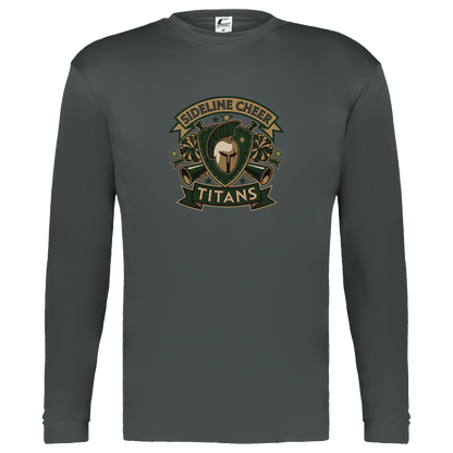 tc-titans-sideline-cheer-insignia-c2-kids-performance-long-sleeve-tee — Graphite — Front — source sha256 5c2bce4212837c7d07b55ef7fa5c00130354980211444ca4f36b332a3cb22ba4 — Color position 2