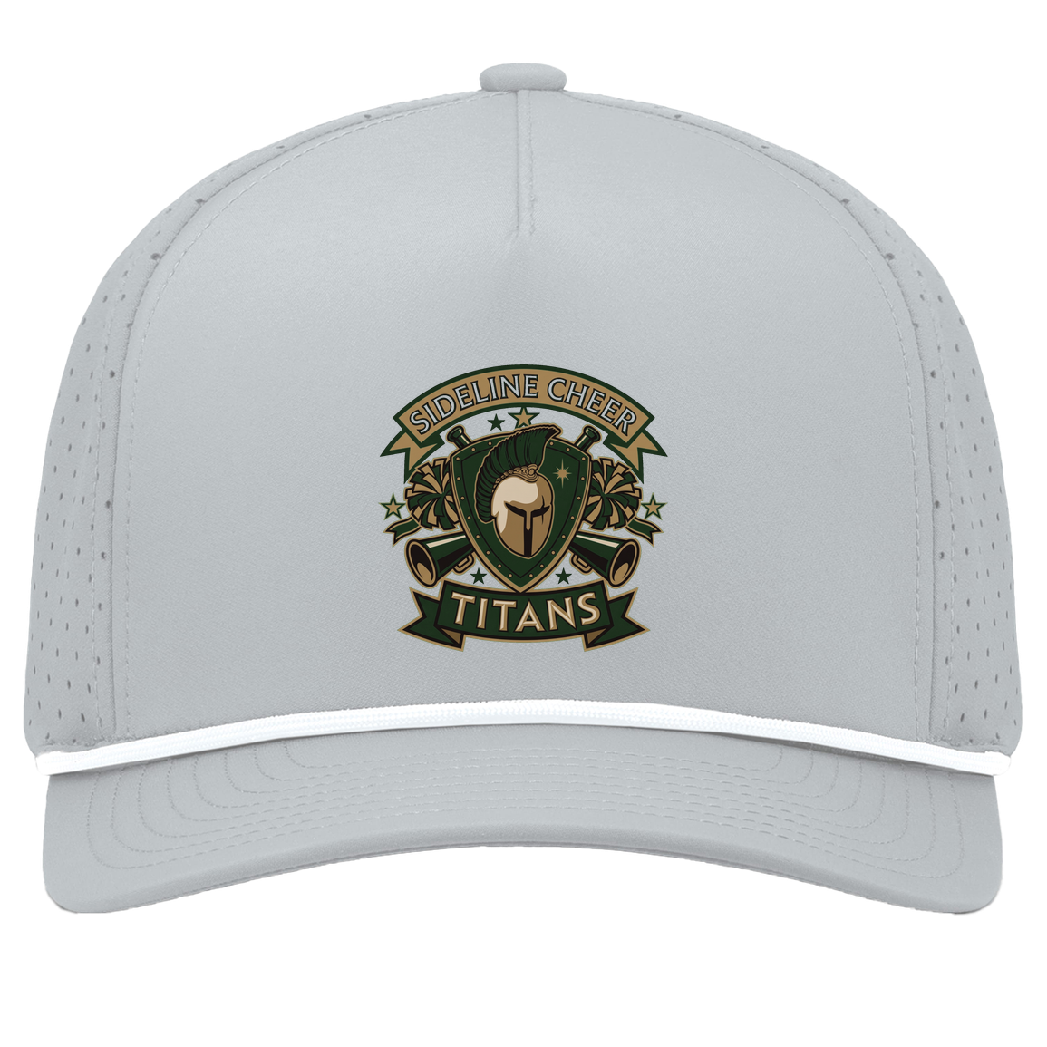 tc-titans-sideline-cheer-insignia-pacific-headwear-weekender-perforated-snapback-cap — Silver/White — Front — source sha256 5fecc63897f6de1f98f197347d5b0fd52f80641ce8a51e4f6882272b52b770ae — Color position 5