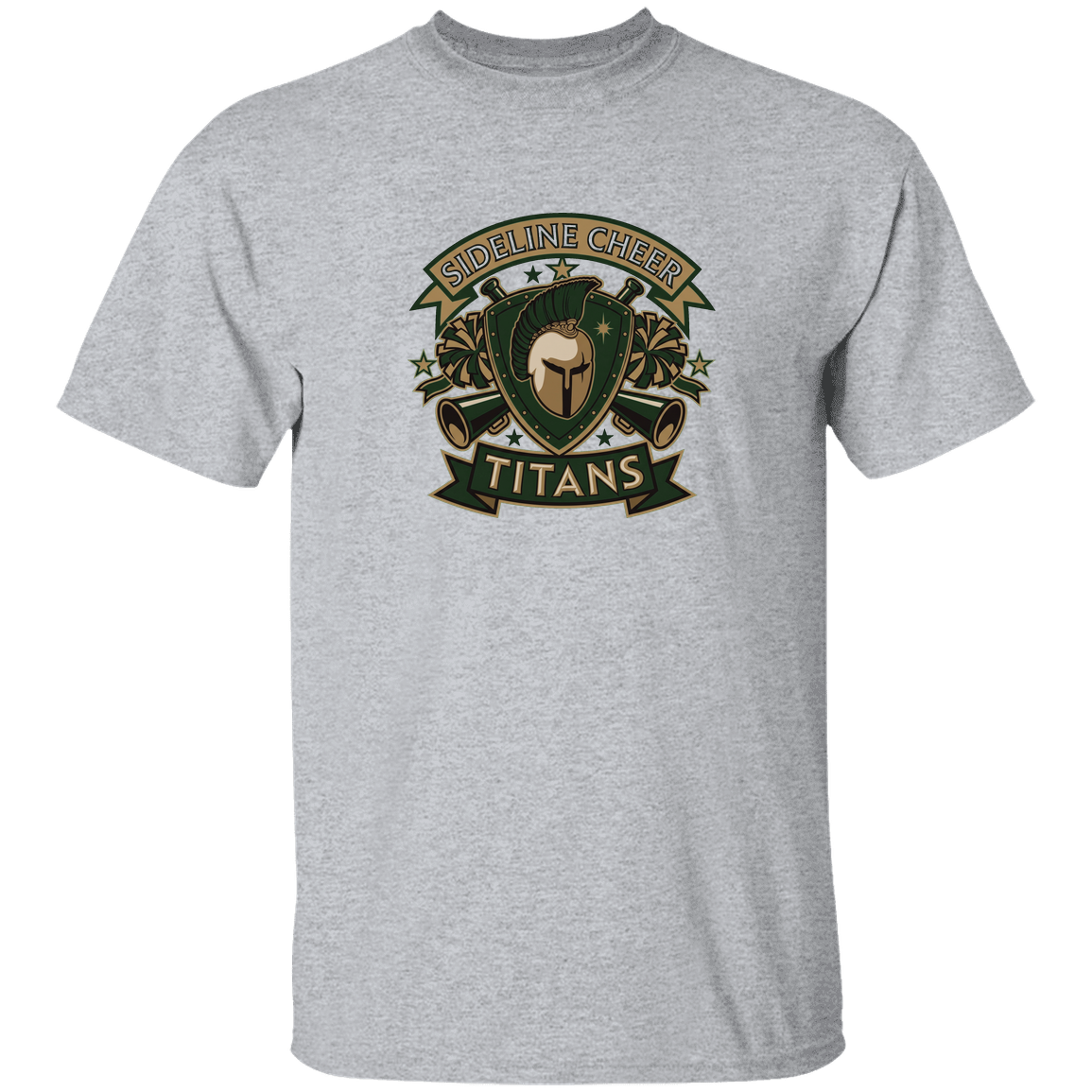 tc-titans-sideline-cheer-insignia-gildan-5-3-oz-t-shirt — Sport Grey — Front — source sha256 6027885f00ca0aa0b85e246418ee305445ca67a308ab63b31b46d5c3ff74e4f3 — Color position 6