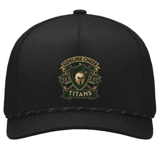tc-titans-sideline-cheer-insignia-pacific-headwear-weekender-perforated-snapback-cap — Black/Black — Front — source sha256 6a740b65e048280e6e83d155947bbe52dc45406cdd7a84f679955a743faed770 — Color position 1
