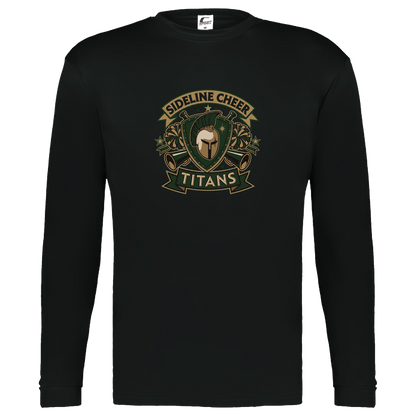 tc-titans-sideline-cheer-insignia-c2-kids-performance-long-sleeve-tee — Black — Front — source sha256 8a8b0e7828a1a74483f93a2d142807784fc42f560704b1f99d5676f6da43be3e — Color position 1